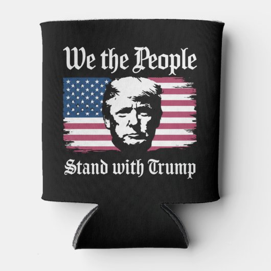 Wij, het volk, staan achter Donald Trump Support 2 Blikjeskoeler (Voorkant)