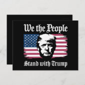 Wij, het volk, staan achter Donald Trump Support 2 Briefkaart (Voorkant / Achterkant)