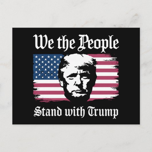 Wij, het volk, staan achter Donald Trump Support 2 Briefkaart (Voorkant)