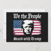 Wij, het volk, staan achter Donald Trump Support 2 Kaart (Voorkant)