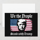 Wij, het volk, staan achter Donald Trump Support 2 Kaart (Voorkant / Achterkant)