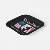 Wij, het volk, staan achter Donald Trump Support 2 Papieren Bordje (Gebogen)