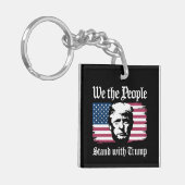 Wij, het volk, staan achter Donald Trump Support 2 Sleutelhanger (Voorkant Links)