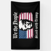 Wij, het volk, staan achter Donald Trump Support 2 Spandoek (Verticaal)