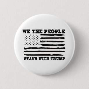 Wij, het volk, staan achter het geschenk van Trump Ronde Button 5,7 Cm