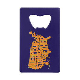 Wij, het volk, staan samen creditkaart flessenopener