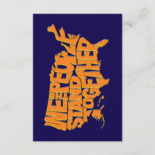 Wij, het volk, staan samen informatiekaartje (Voorkant)