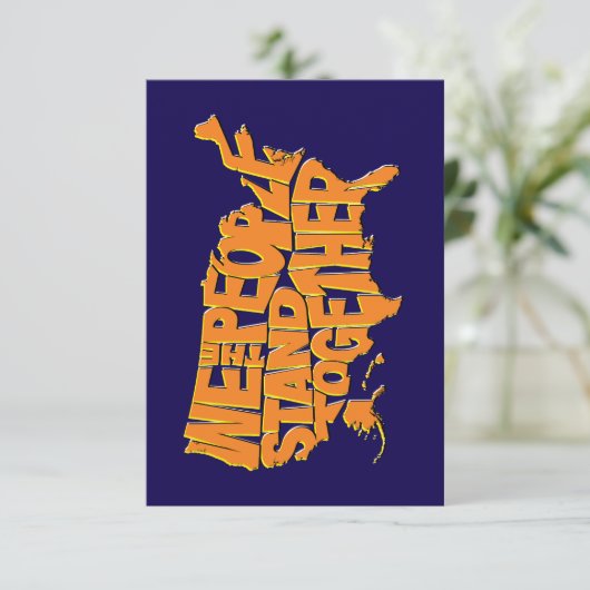 Wij, het volk, staan samen informatiekaartje (Staand voorkant)