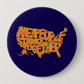Wij, het volk, staan samen ronde button 4,0 cm (Voorkant)
