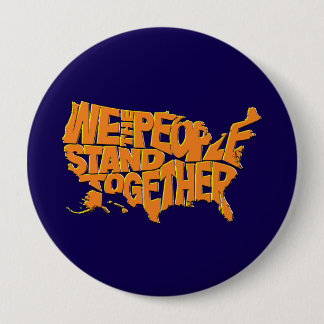 Wij, het volk, staan samen ronde button 4,0 cm