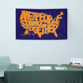 Wij, het volk, staan samen spandoek (Beurs)