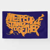 Wij, het volk, staan samen spandoek (Horizontaal)