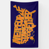 Wij, het volk, staan samen spandoek (Verticaal)