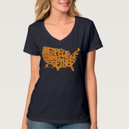 Wij, het volk, staan samen t-shirt (Voorkant)