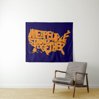 Wij, het volk, staan samen wandkleed