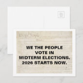 Wij, het volk, stemmen in de tussentijdse verkiezi briefkaart (Voorkant / Achterkant)