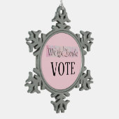 Wij, het volk, stemmen tin sneeuwvlok ornament (Links)