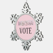 Wij, het volk, stemmen tin sneeuwvlok ornament (Rechts)