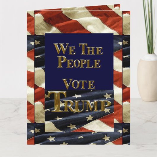 Wij het volk stemmen Trump Kaart (Voorkant)