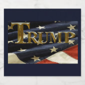 Wij het volk stemmen Trump Sparkling Wijnetiket (Enkel label)