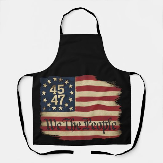 Wij, het volk, troef 45 47 benauwde  vlag schort (Voorkant)