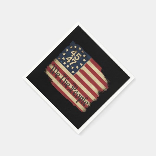 Wij, het volk, troef 45 47 benauwde  vlag servet (Hoek)