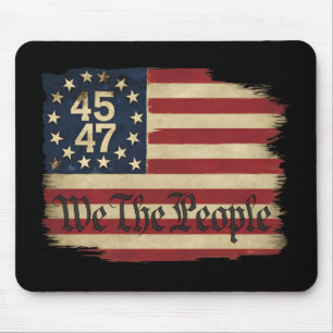 Wij Het Volk Trump 45 47 Vervallen Vintage Vlag Muismat
