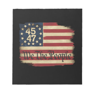 Wij Het Volk Trump 45 47 Vervallen Vintage Vlag Notitieblok