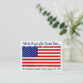 "Wij, het volk van de Verenigde Staten"Visitekaart Visitekaartje (Staand voorkant)