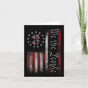 Wij, het volk, verontruste retro vlag 45 47 Trump  Kaart