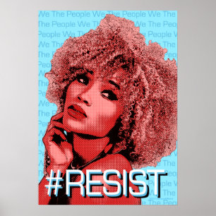 Wij, het volk, verzetten ons tegen kunst poster