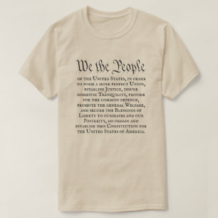 Wij het Volk Volledige Preambule US Grondwet T-shirt