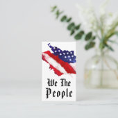 ** Wij het volk Waterverf Amerikaanse vlag Visitekaartje (Staand voorkant)