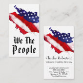 ** Wij het volk Waterverf Amerikaanse vlag Visitekaartje (Voorkant / Achterkant)