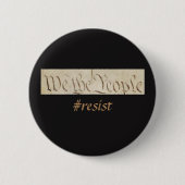 Wij, het volk, weerstaan zwart ronde button 5,7 cm (Voorkant)