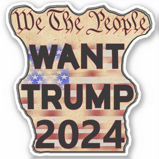 Wij, het volk, willen Trump Sticker (Voorkant)