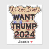 Wij, het volk, willen Trump Sticker (Vel)