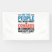 Wij het Volk zullen de lafaards nooit vergeten Spandoek (Horizontaal)