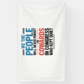 Wij het Volk zullen de lafaards nooit vergeten Spandoek (Verticaal)