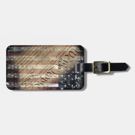 WIJ HET VOLKSAMERIKAANSE BAGAGELABEL VOOR VLAGVERV (Voorkant horizontaal)