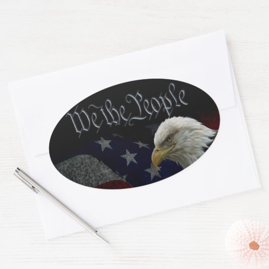 Wij, het volksembleem ovale sticker (Envelop)