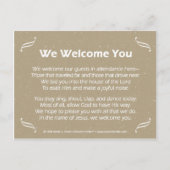 Wij heten u welkom briefkaart (Voorkant)