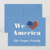 Wij houden van Amerika douanenaam Briefkaart (Voorkant / Achterkant)