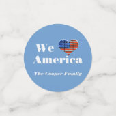 Wij houden van Amerika douanenaam Confetti (Kleine voorkant)