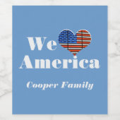 Wij houden van Amerika douanenaam Wijn Etiket (Enkel label)
