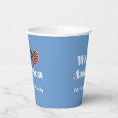 Wij houden van Amerika Papieren Bekers (Links)