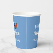 Wij houden van Amerika Papieren Bekers (Rechts)