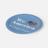 Wij houden van Amerika Papieren Bordje (Gekanteld)