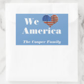 Wij houden van Amerika Rechthoekige Sticker (Tas)
