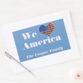 Wij houden van Amerika Rechthoekige Sticker (Envelop)